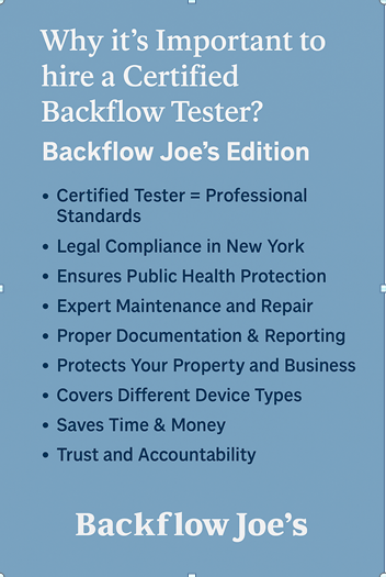 Certified Backflow Tester services