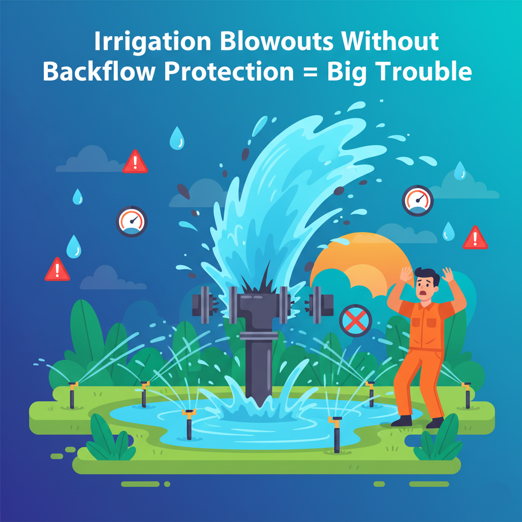 Irrigation Blowouts Without Backflow Protection = Big Trouble
